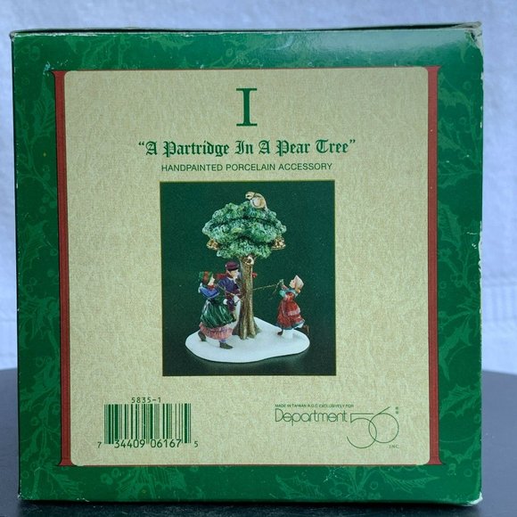 Dept 56 A Partridge in a Pear Tree 12 Days of Dicken's Christmas Figurine - 1995 - Picture 10 of 12